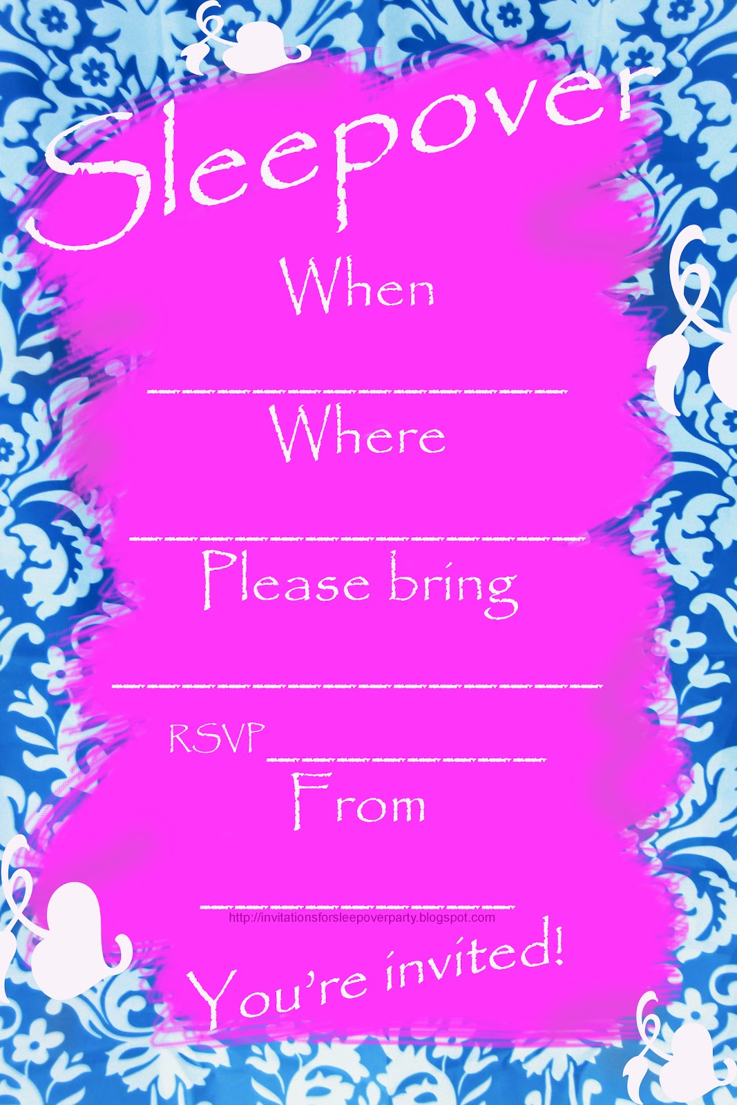 Teen Sleepover Invitations 38