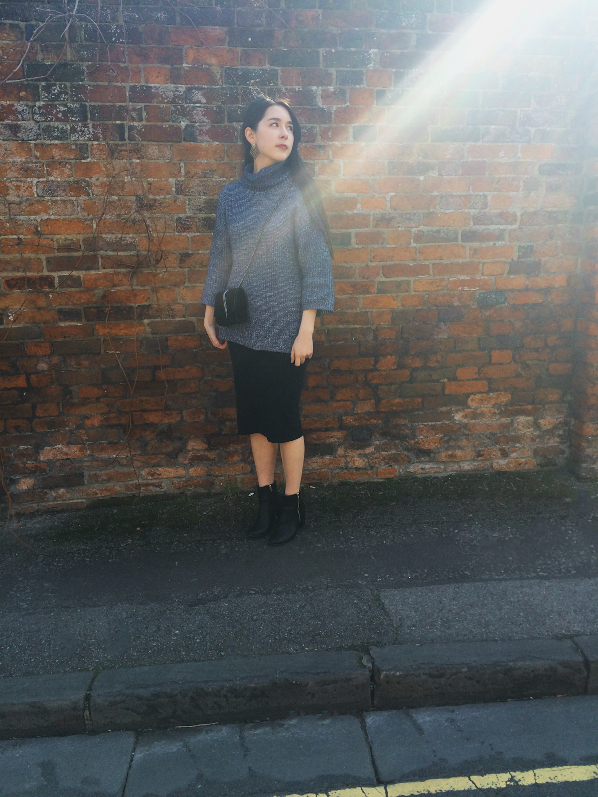 street style, fashion blogger, outfit post, ootd, asos jumper, zara bag