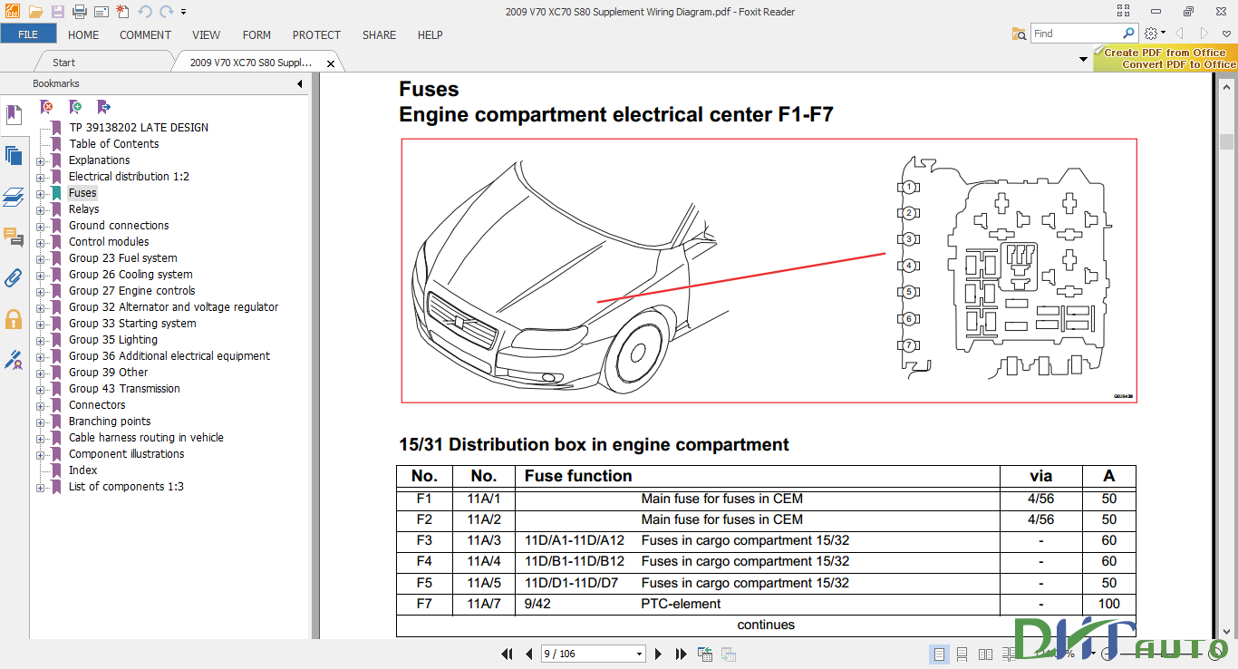 V70 Xc70 S80 2009 Supplement Wiring Diagram