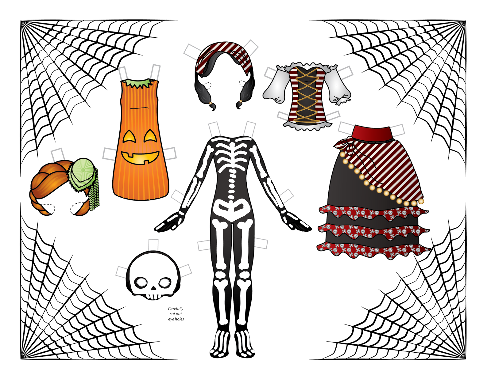 Paper Doll School: Halloween Wardrobe Part 2