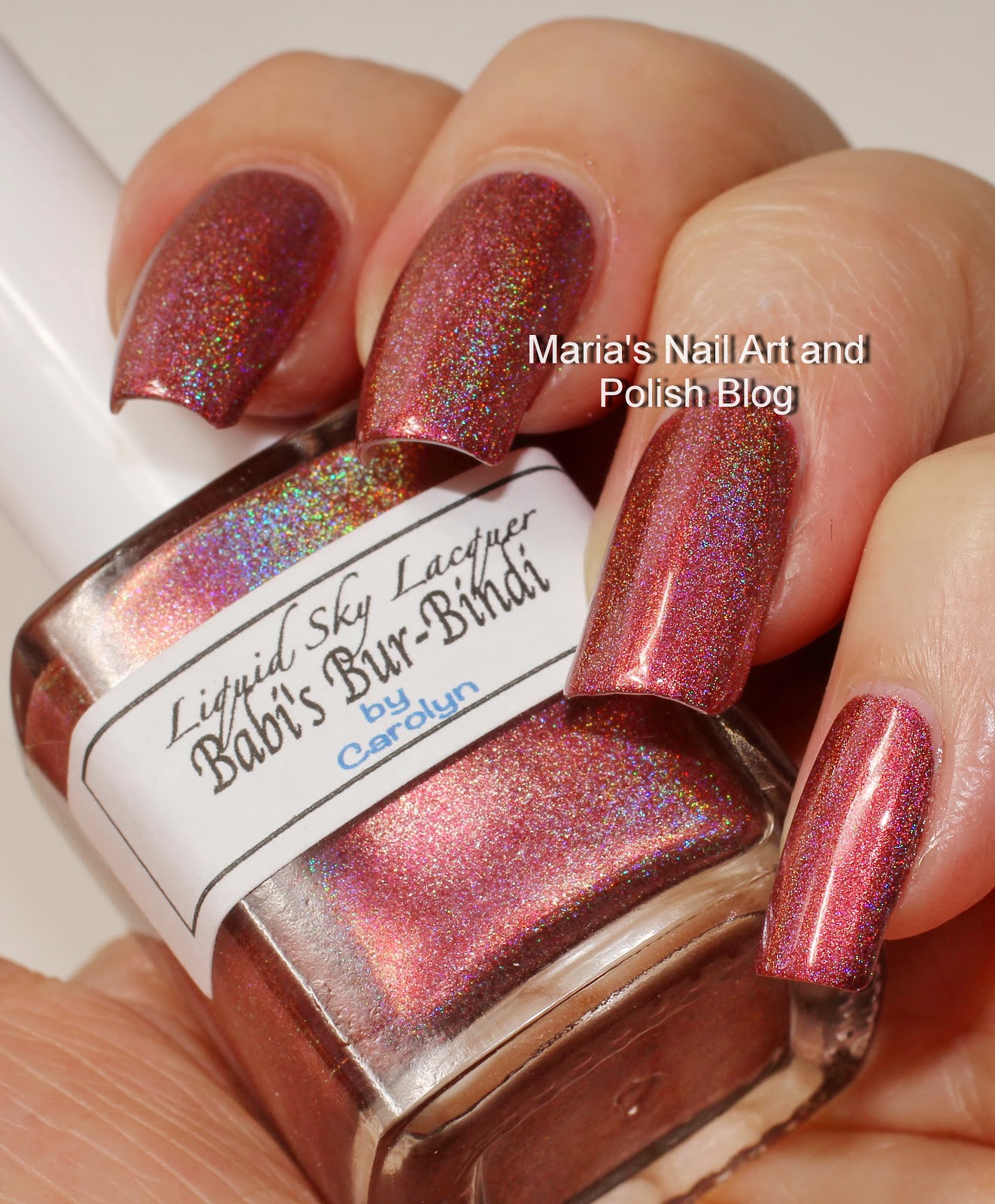 Marias Nail Art and Polish Blog Liquid Sky Lacquer Babi’s BurBindi