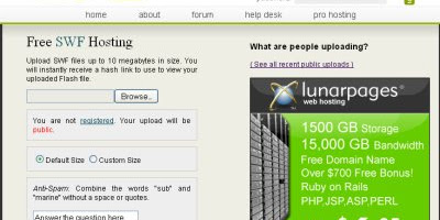 Daftar Website Upload,Hosting File SWF Gratis