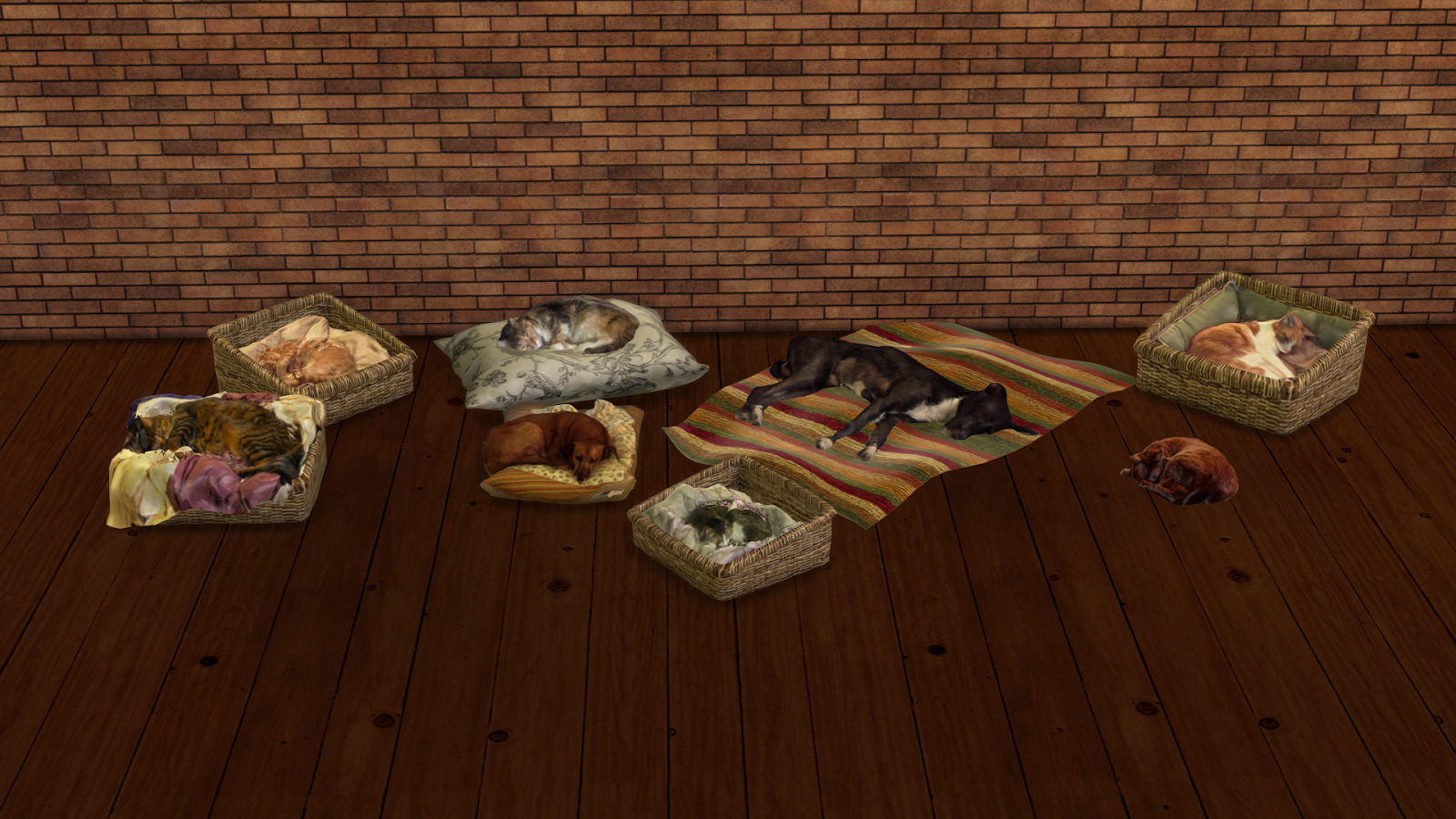 Sims 4 CC's The Best SLEEPING CATS AND DOGS by Leo Sims