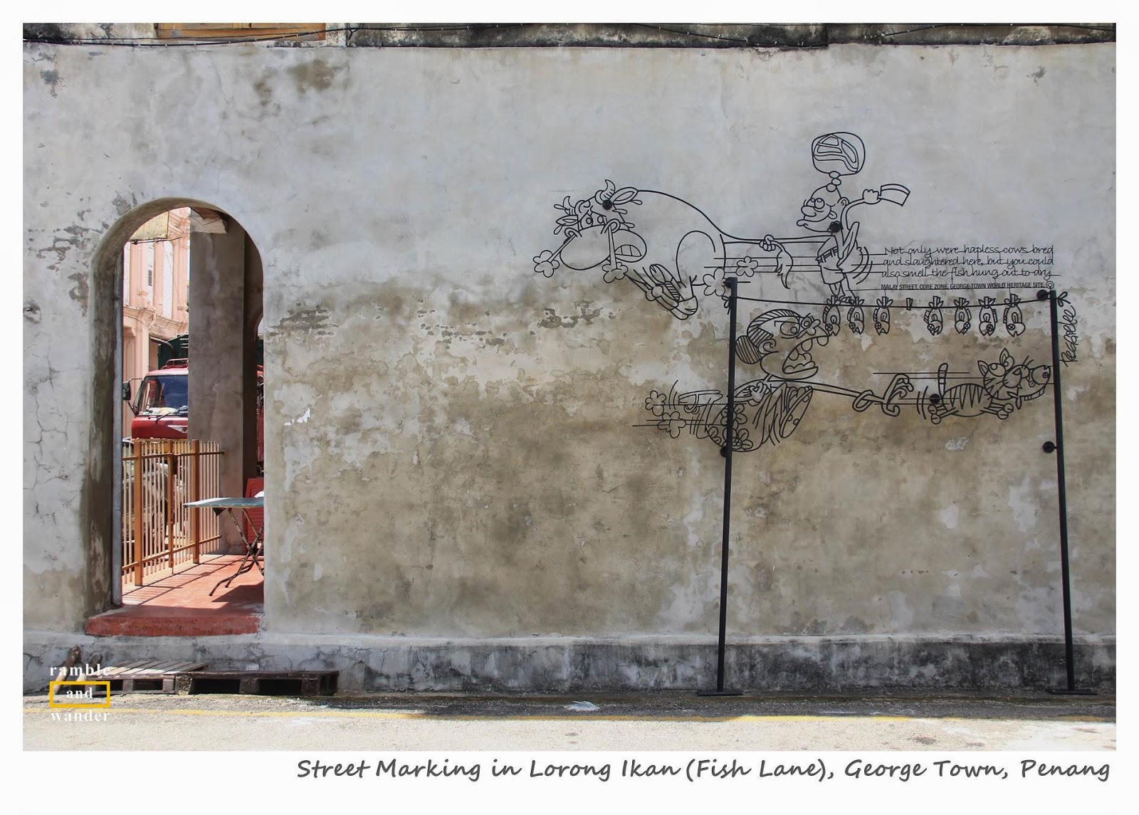 George Town Penang Street Marking - Ramble and Wander