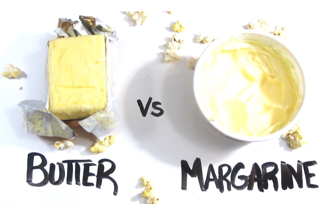 The differences between margarine and butter