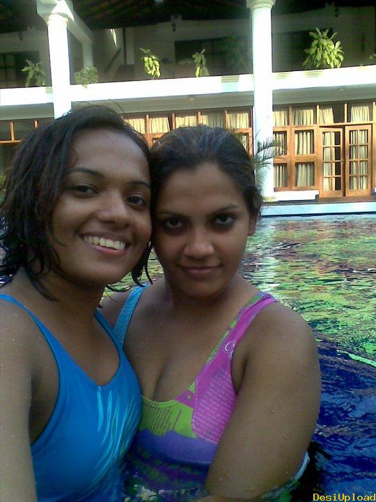 Having fun at Swimming Pool - Sri Lankan club girls.