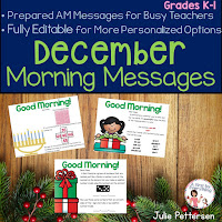 Morning Messages for kindergarten and first grade that are fully prepared with great ideas and content for ELA and Math review. Great for the morning meeting and the Responsive Classroom. Fully editable for customization. Turn on the interactive whiteboard and it's done!