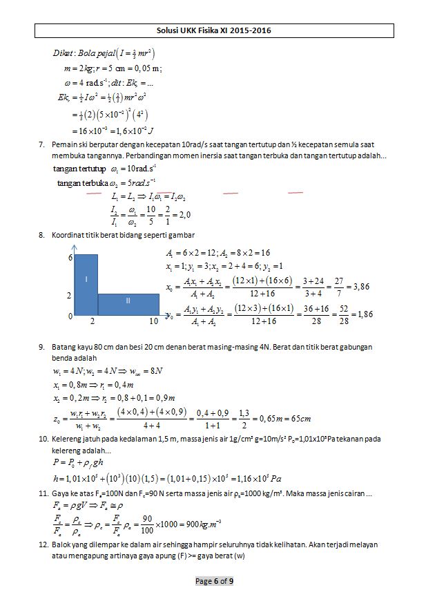 Latihan Soal dan Pembahasan UAS/PAS FISIKA SMA Kelas 11 2017 - Primalangga