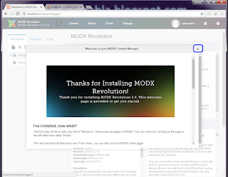 Install MODX Revolution ( Revo ) 2.5.1 on Windows 7 localhost - opensource PHP CMS / CMF tutorial 25