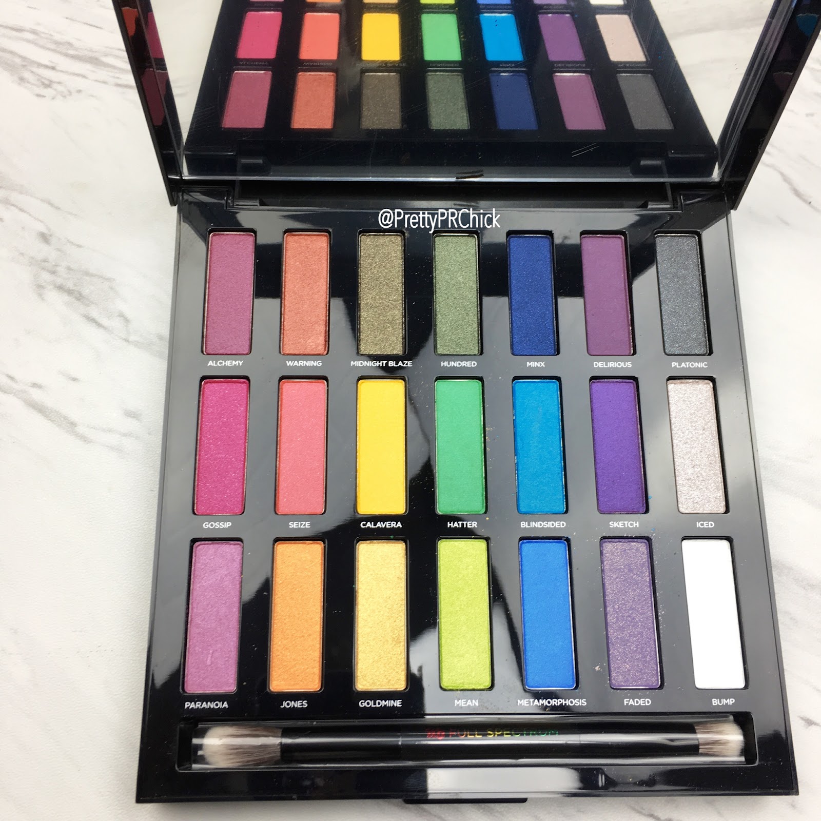 F Urban Decay Full Spectrum Palette Swatches