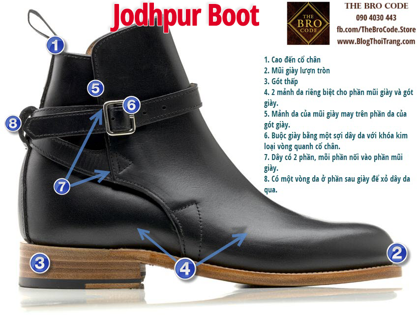 8 đặc điểm nhận dạng của một đôi Jodhpur Boot