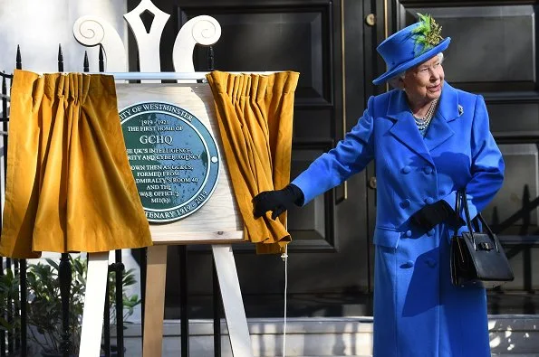 Queen Elizabeth II visited GCHQ, at their first home and former top secret location Watergate House