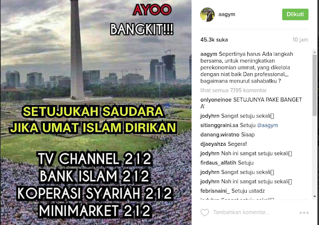 AA Gym Akan Dirikan TV 212, Koperasi Syariah 212, Minimarket 212, Bank 212, Tanggapan Netizen Luar Biasa AA Gym Akan Dirikan TV 212, Koperasi Syariah 212, Minimarket 212, Bank 212, Tanggapan Netizen Luar Biasa