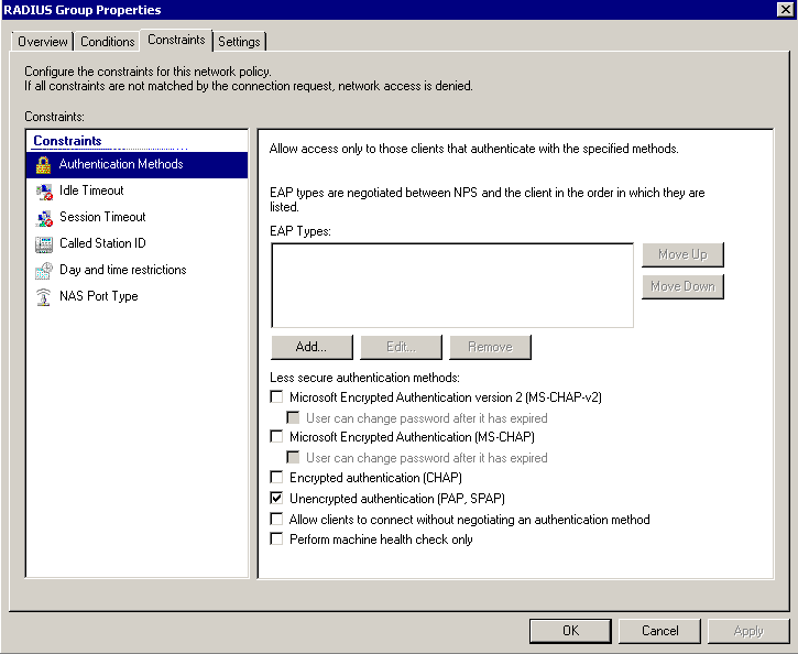 andrewjameslee how to configure Microsoft Network Policy Server with