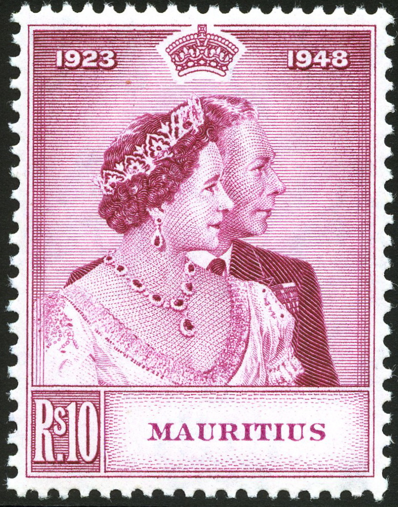 King VI Postage Stamps Mauritius 1948 (22 Mar) Royal Silver