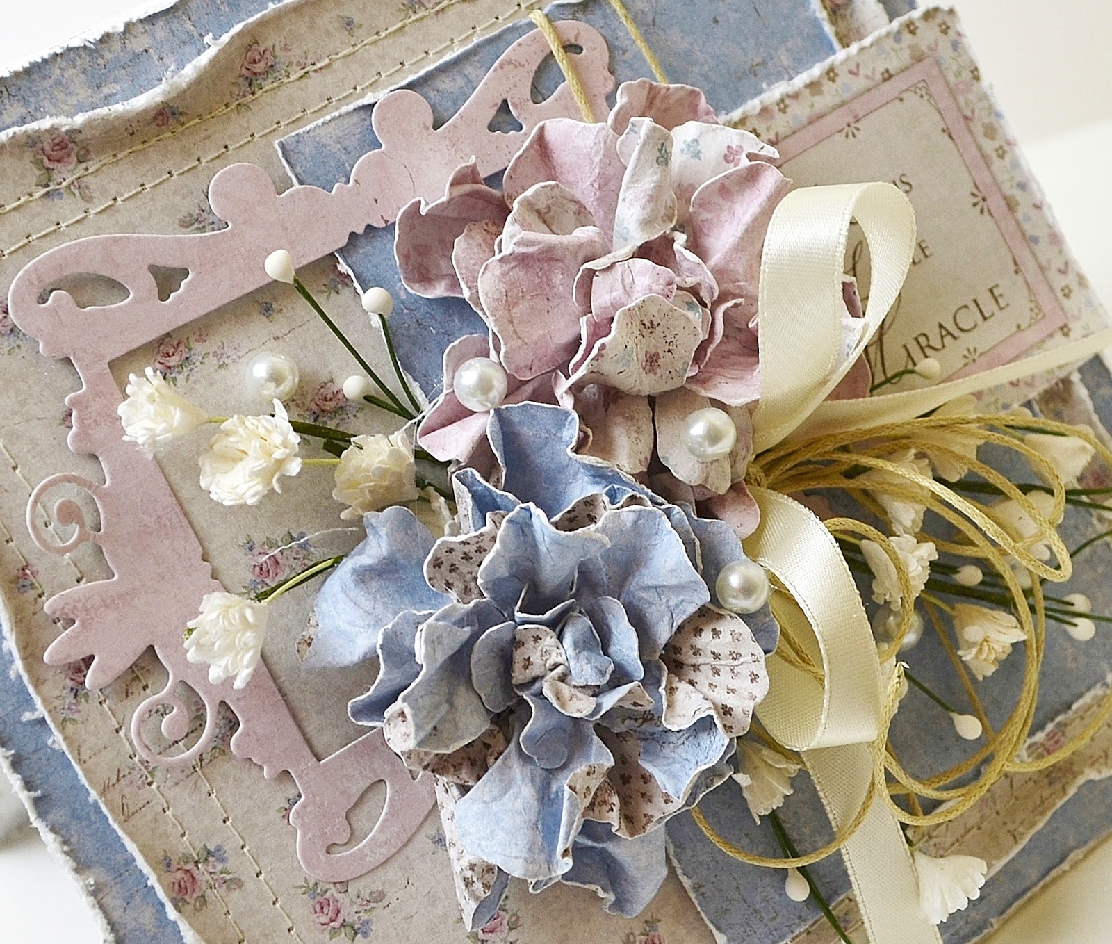 Tattered Treasures Frilly and Funkie's Pastels and Pearls Challenge!