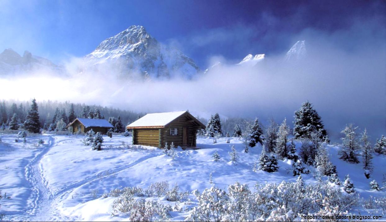 Winter village wallpaper 1366x768 widescreen hd wallpaper37