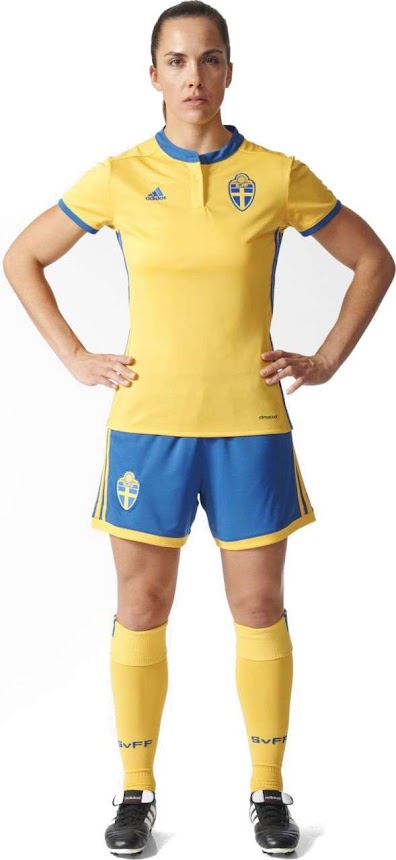 スウェーデン女子代表 EURO2017 ユニフォーム-ホーム