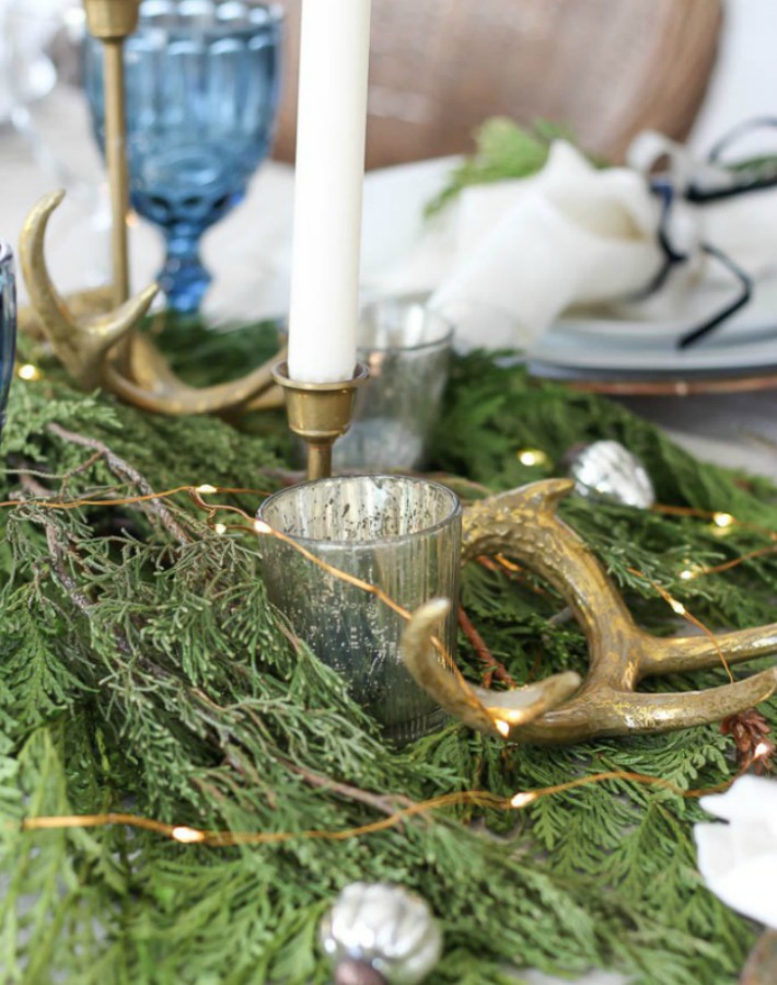 casa rustic-chic decorada para la navidad