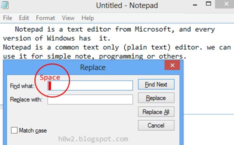 How to Remove Space in Notepad - Computer & smartphone Tips Trick