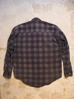 REBUILD BY NEEDLES "Ribbon Flannel Shirt - Indigo Dye & Black Dye" Fall/Winter 2015 SUNRISE MARKET