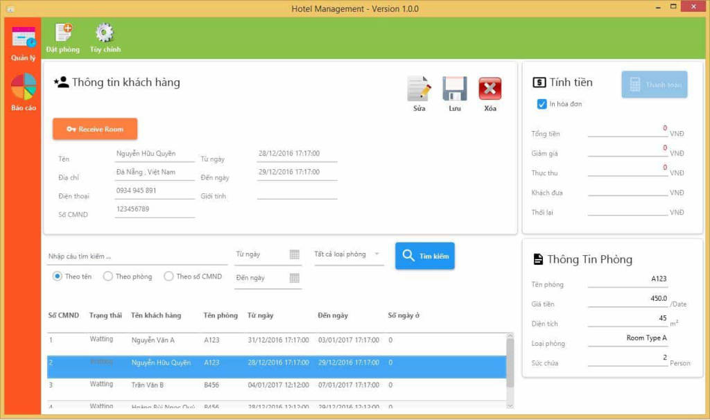 Chia Sẻ Source Code Phần Mềm Quản Lý Khách Sạn Viết Bằng Java Framework ...