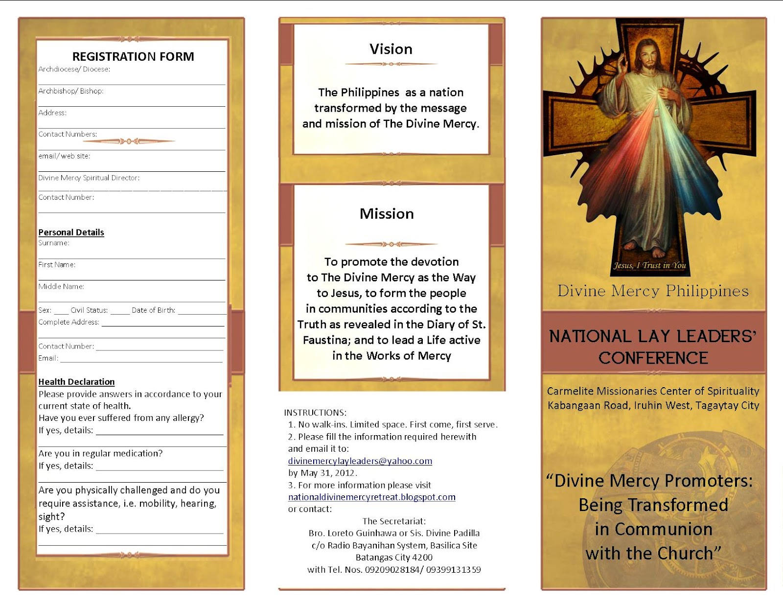 Divine Mercy Program First National Divine Mercy Retreat for Bishops and Priests