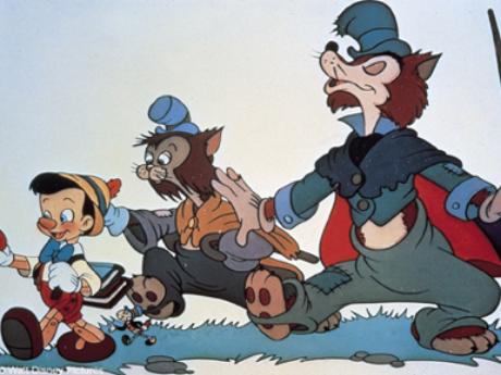 Honest John and Gideon in Pinocchio 1940 animatedfilmreviews.filminspector.com