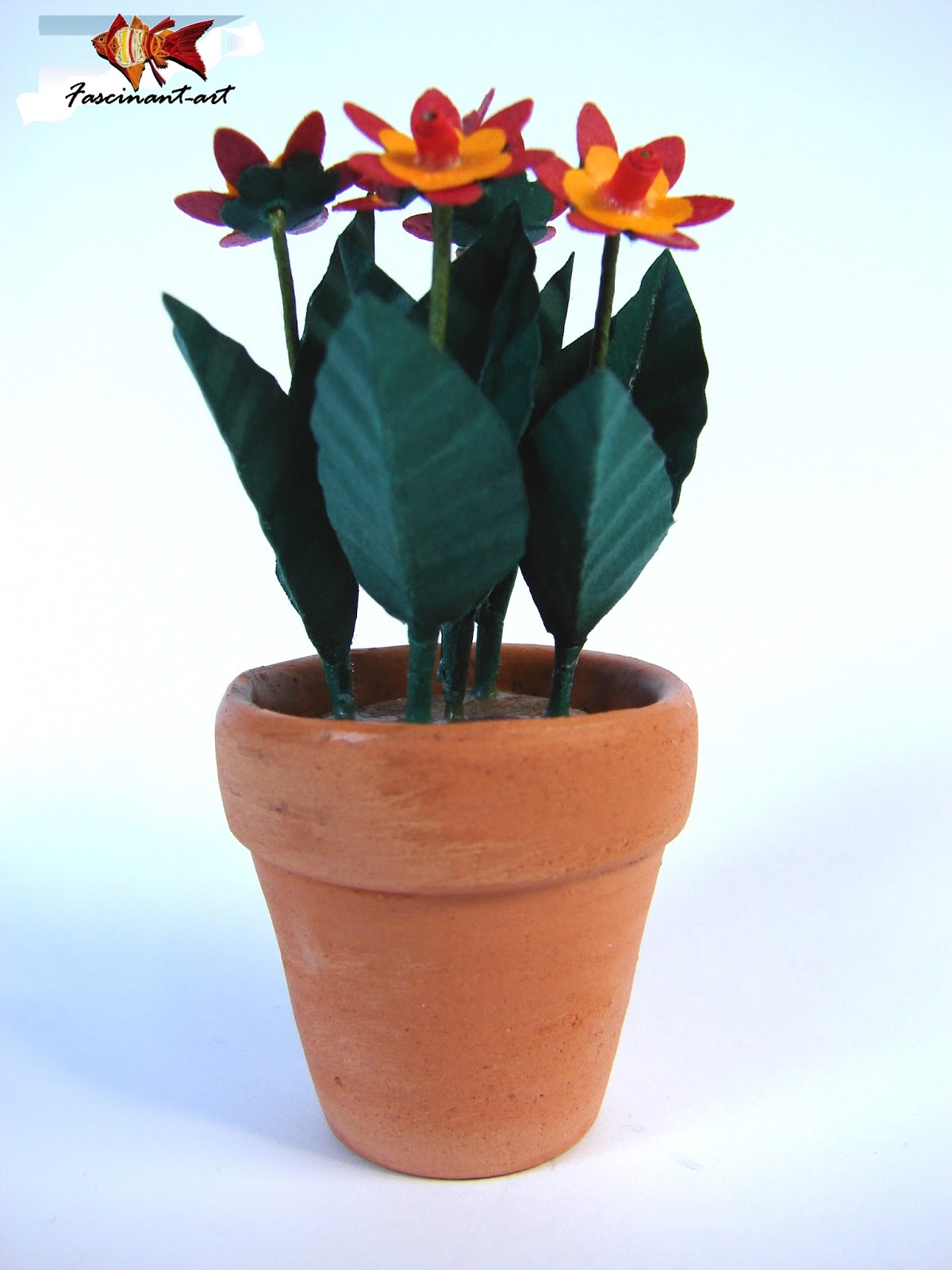 Quilling joy by Marius Miniature flower pots  