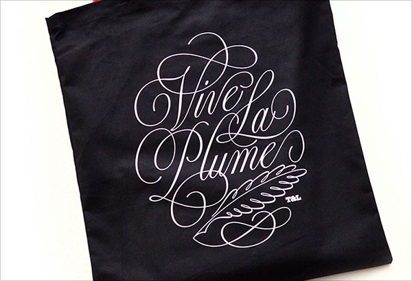 Copperplate Script Calligraphy usage in Logotype