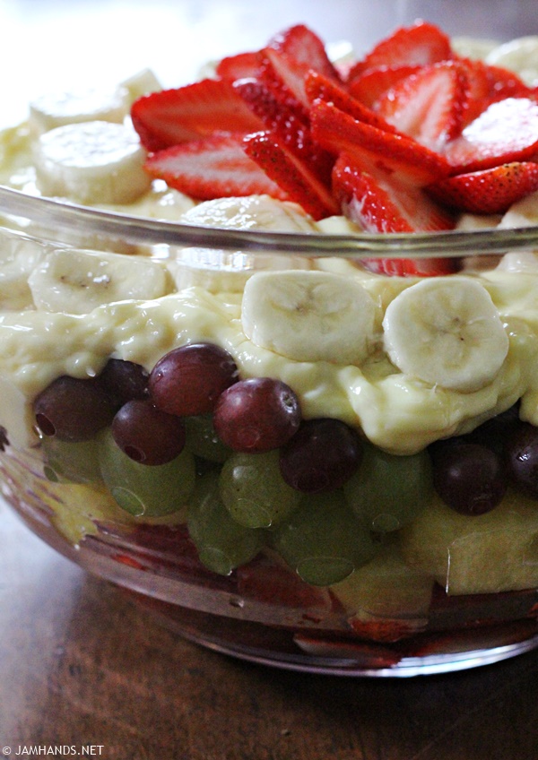 Fruit Trifle with Banana Cream Topping