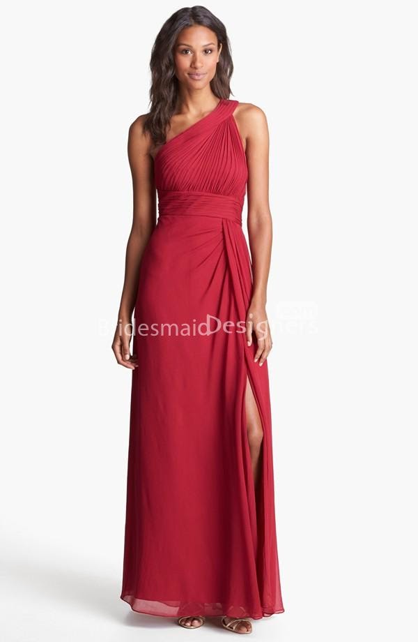 http://www.bridesmaiddesigners.com/red-chiffon-draped-one-shoulder-sleeveless-long-split-a-line-bridesmaid-dress-950.html