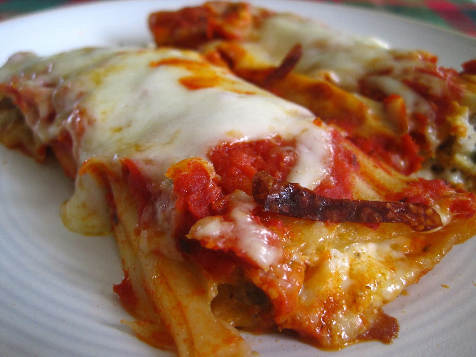 Alissamay's Beef and Cheese Manicotti