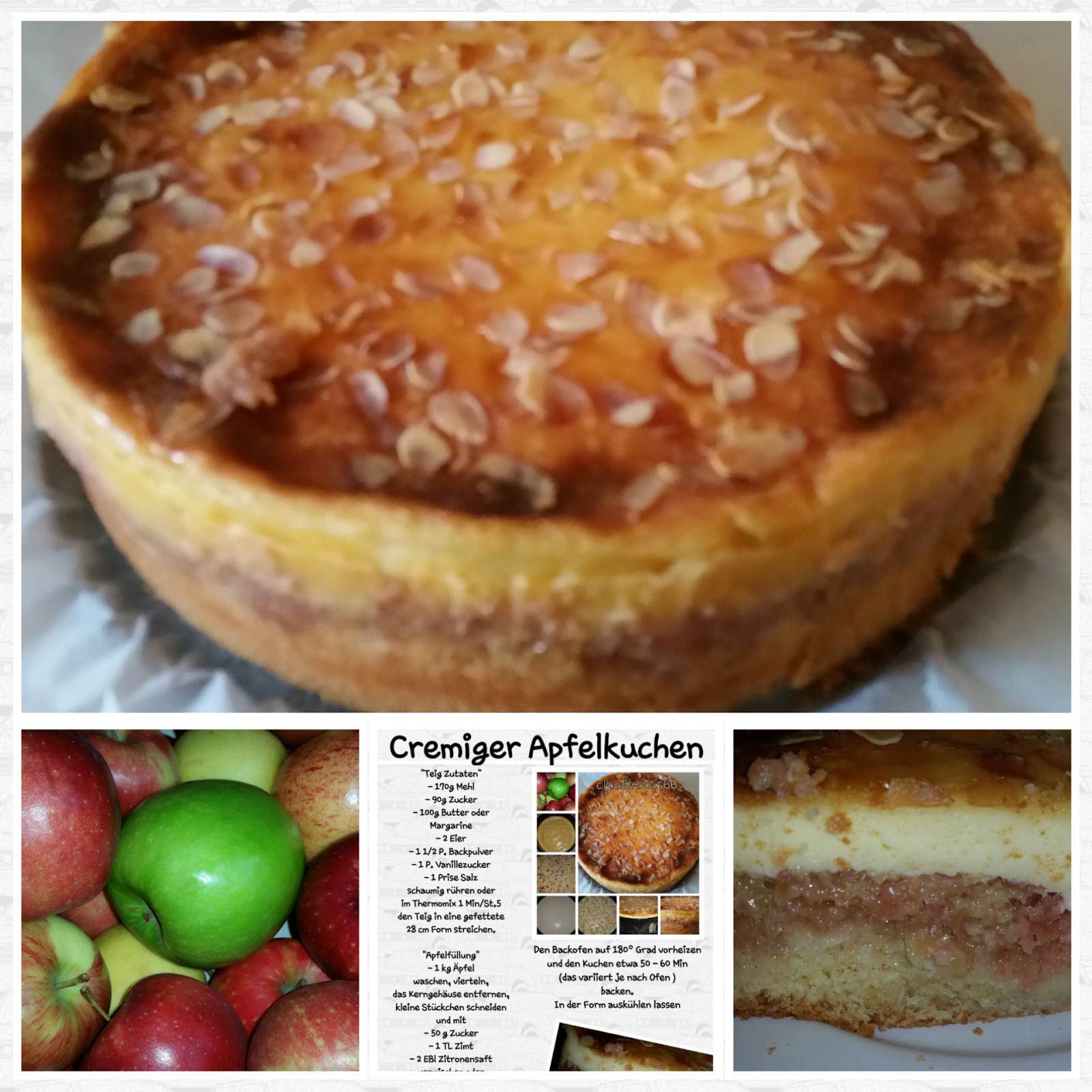 Kochen und backen mit Claudia : Cremiger Apfelkuchen