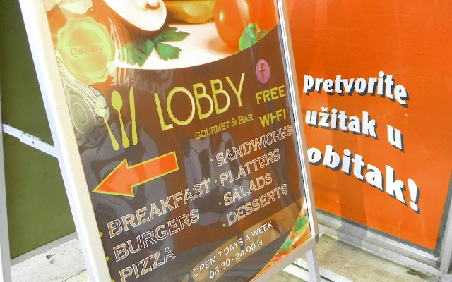 Sign for Lobby in Croatia