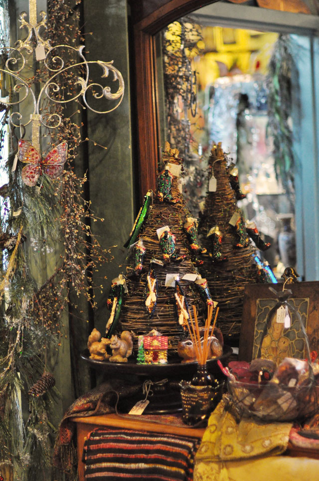 Christmas antiques and decor