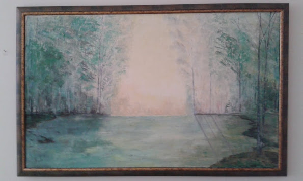 umetnička slika MOJA NIŠAVA 118cm x 75cm ulje na platnu-umetnik Vladisav Bogićević-Luna Niš
