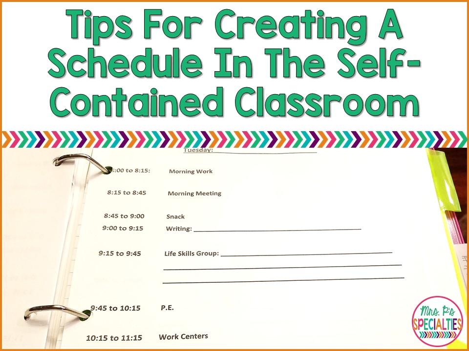 class room schedule