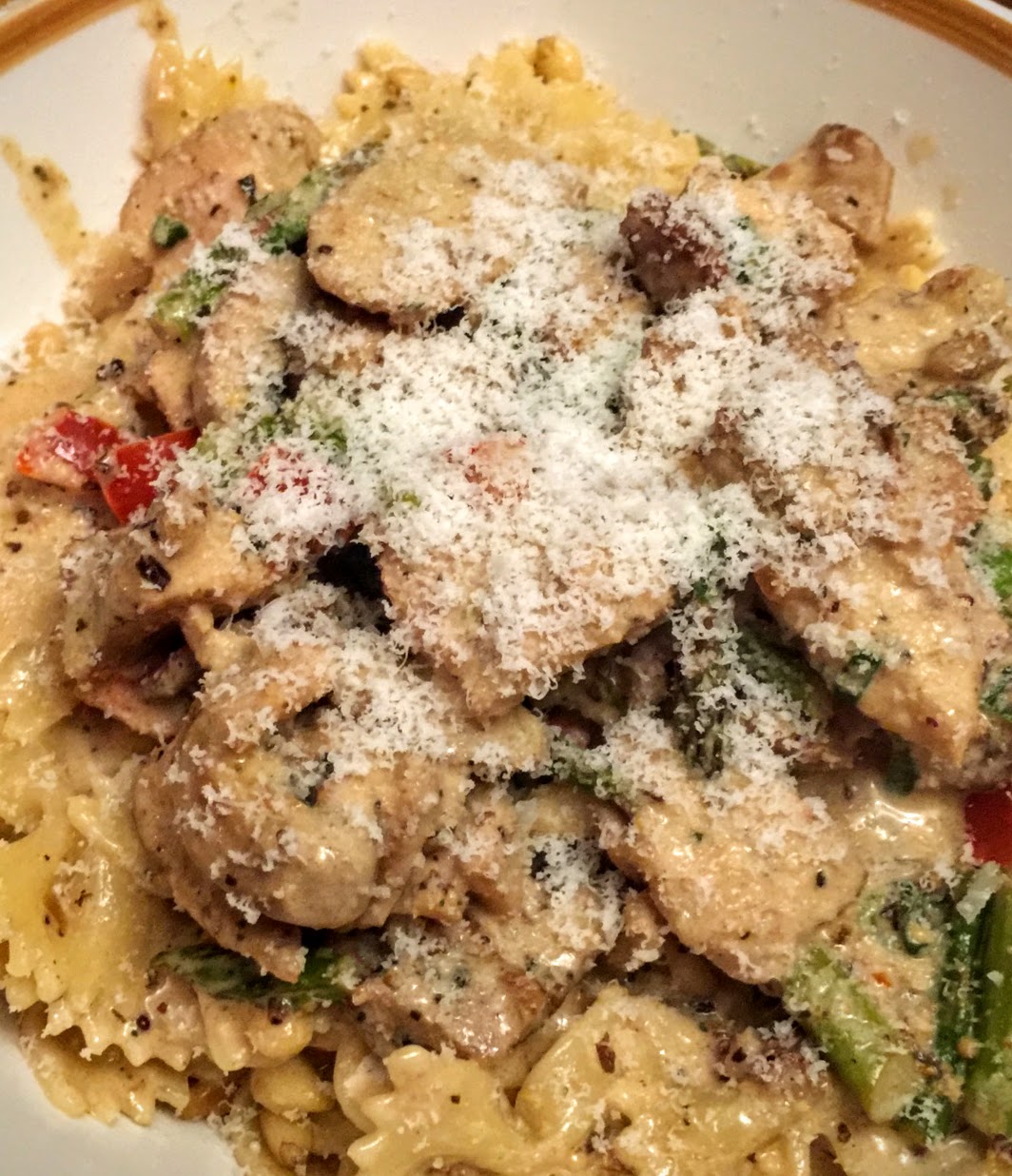 Porcini Mustard Cream Sauce over Pasta