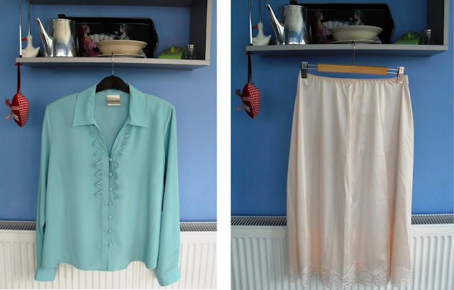 1980's blouse and petticoat