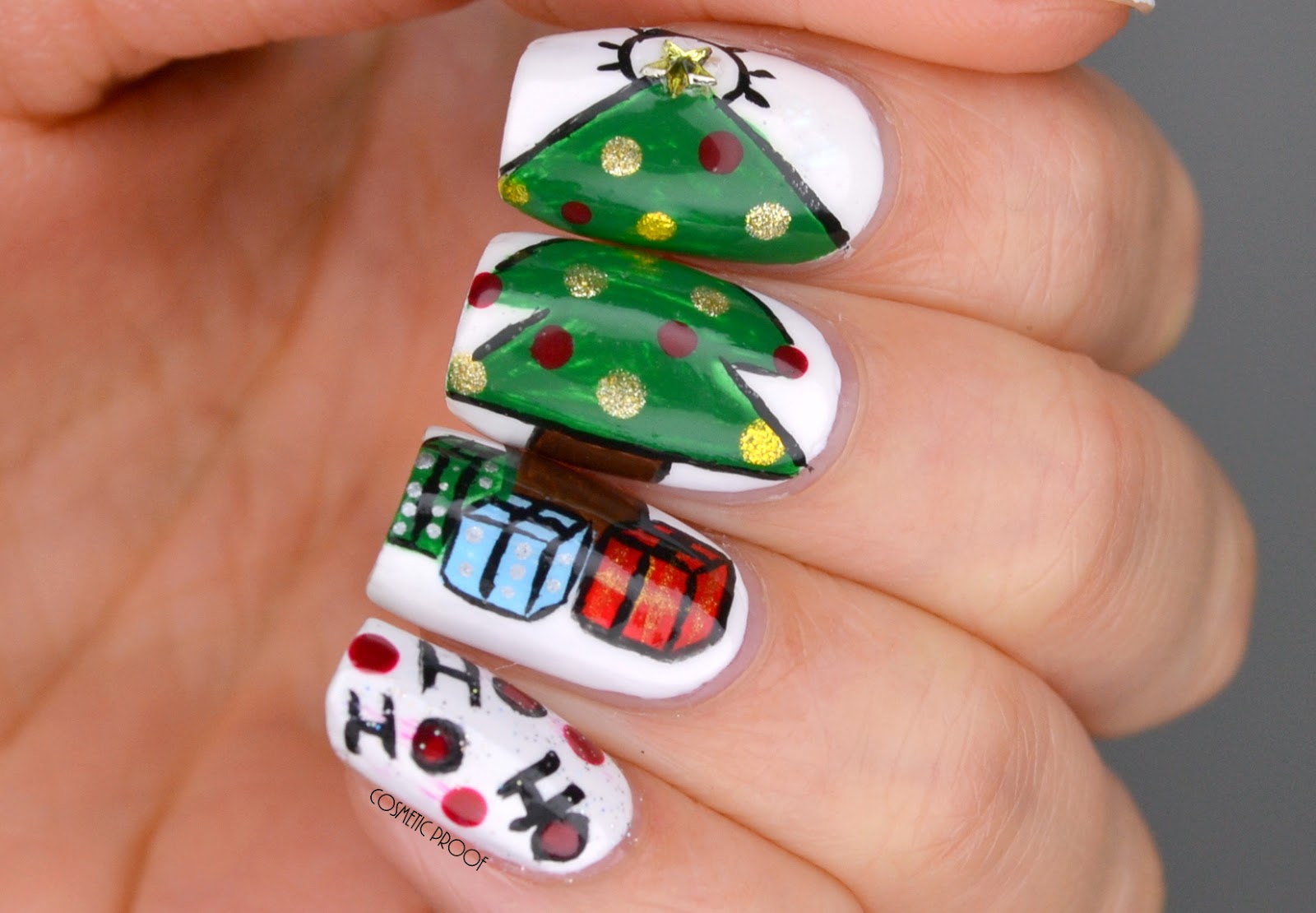 Christmas Tree Nail Art Stickers - wide 1