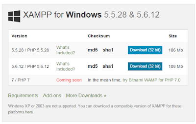 download xampp for windows