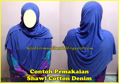 shawl labuh cotton denim