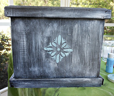 Vintage, Paint and more.. detail painting for a stenciled flower box