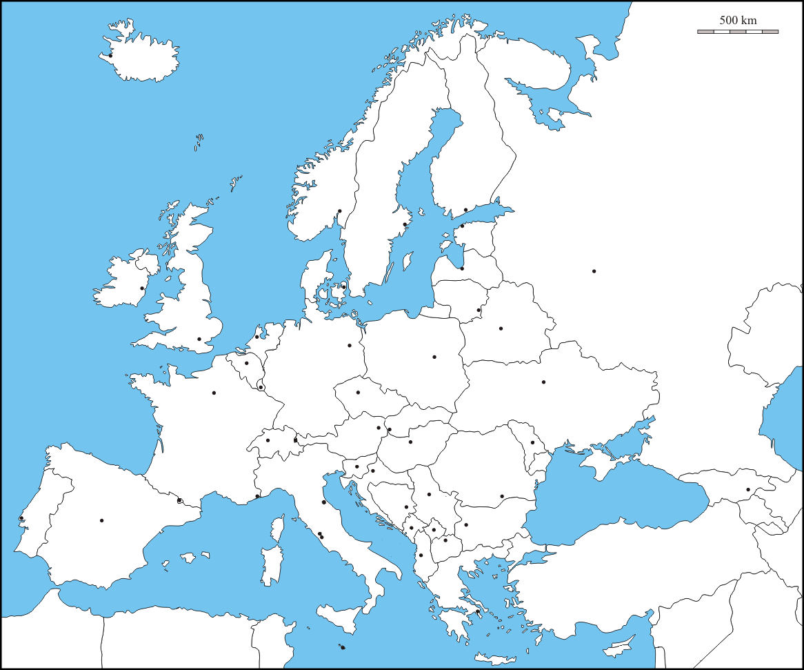 Mapa - Países en Europa Diagram