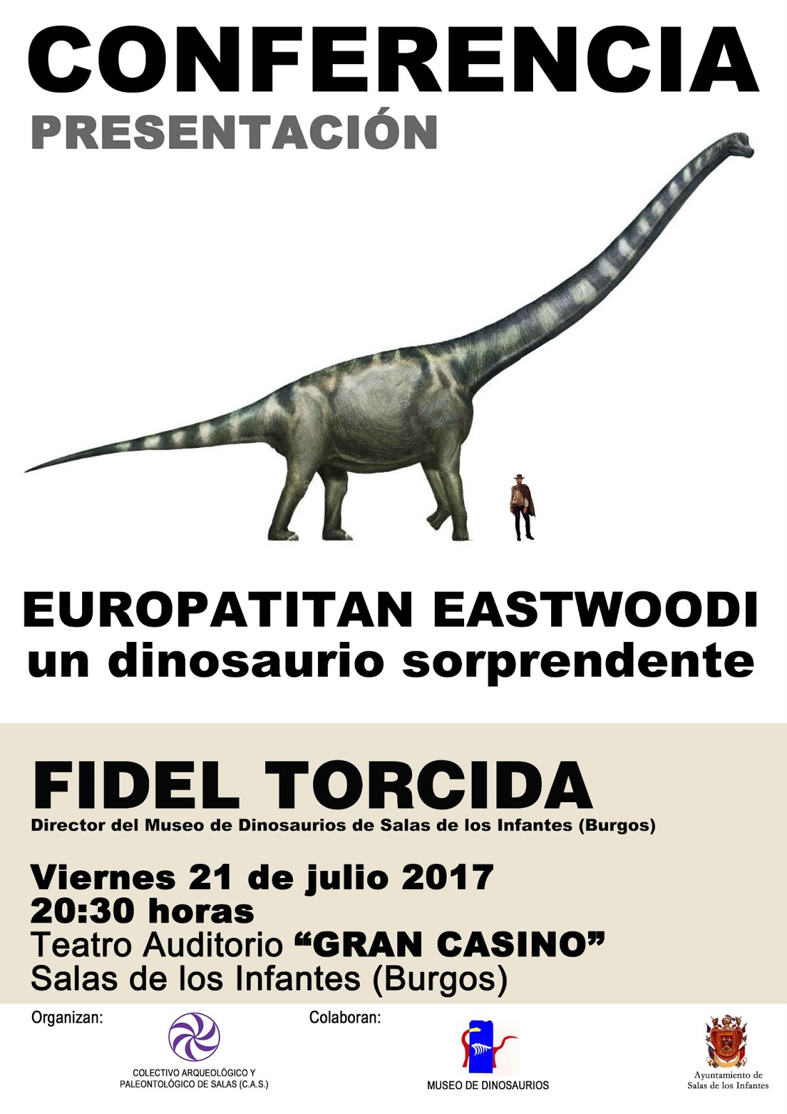 Fundacion Dinosaurios Cyl: CONFERENCIA: Presentación de Europatitan  eastwoodi a cargo de Fidel Torcida