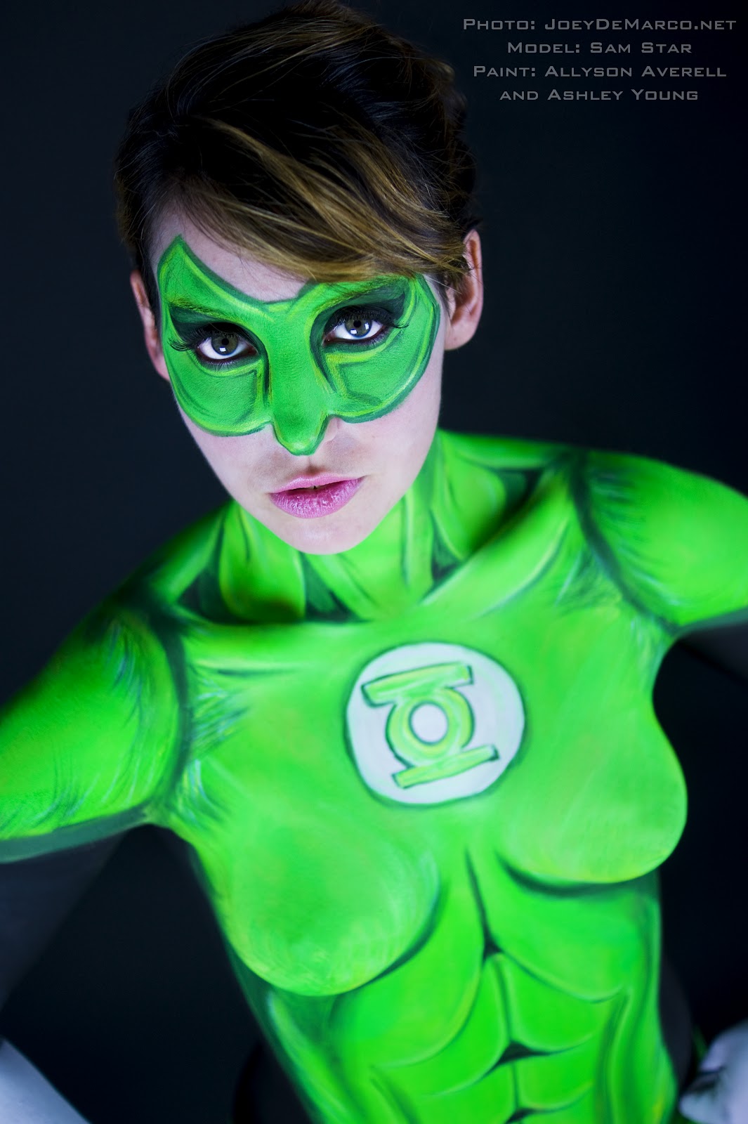 Photography by Joey DeMarco: Green Lantern Body Paint