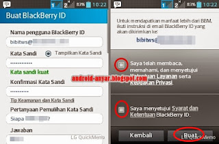 Gambar Cara Isi Biodata ID BBM Android