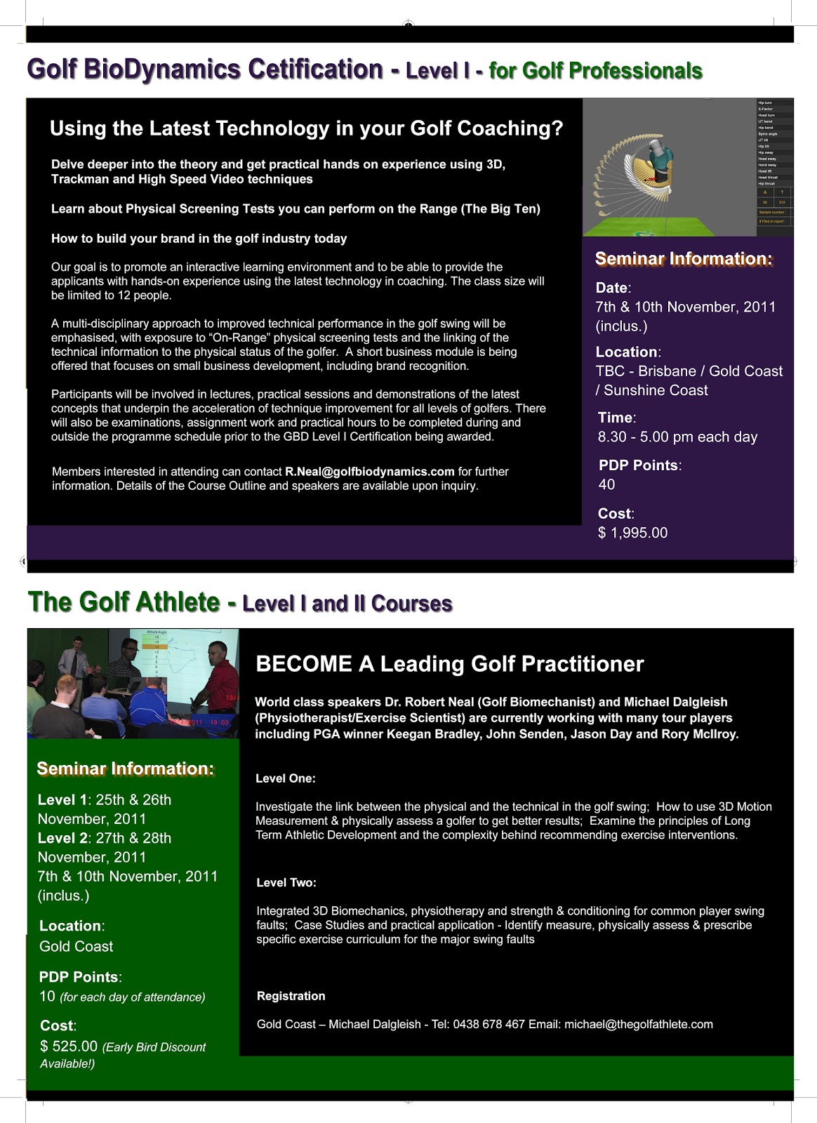 Golf BioDynamics September 2011