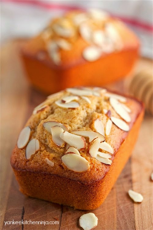 honey almond cake loaves make great holiday food gifts